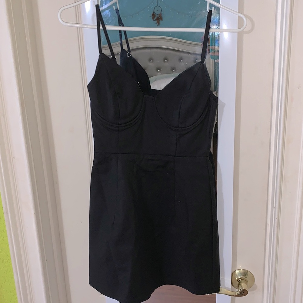 Princess Polly Black Bustier Mini Dress